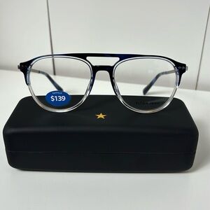 NWT Elton John Fashion Glasses Blues Faddn 55-19-145